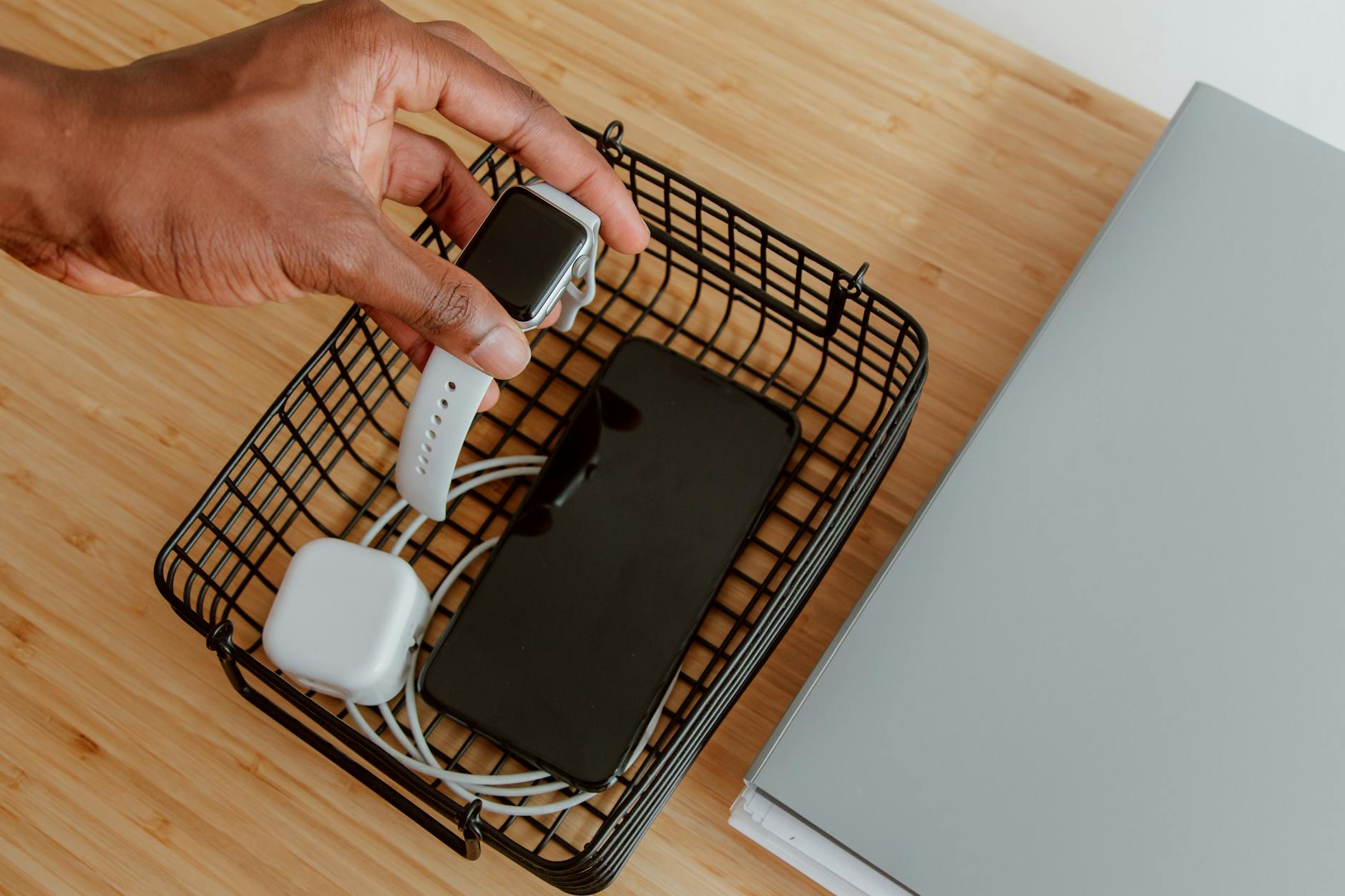 DIY Bedside Charging Shelf with Hidden Cable Slot