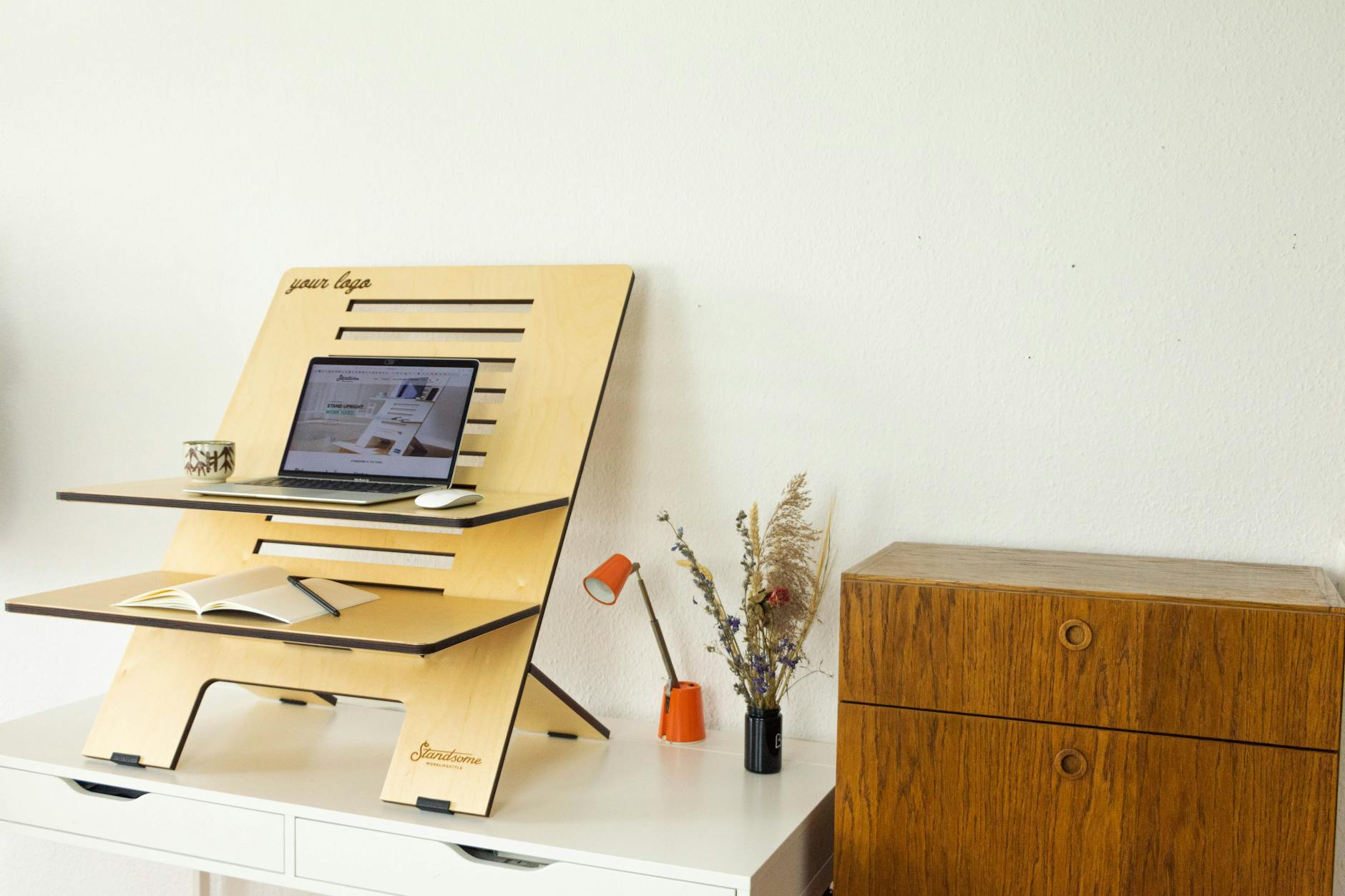DIY Wooden Laptop Stand for Ergonomic Home Offices
